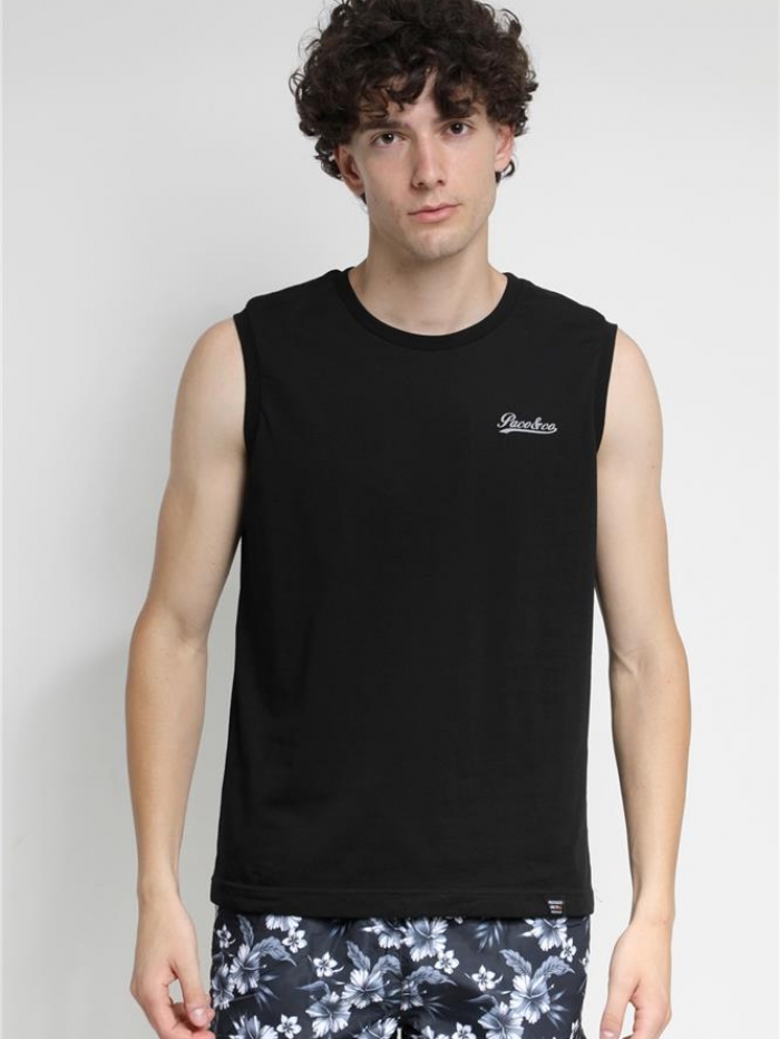 Αμάνικο t-shirt μονόχρωμο Paco