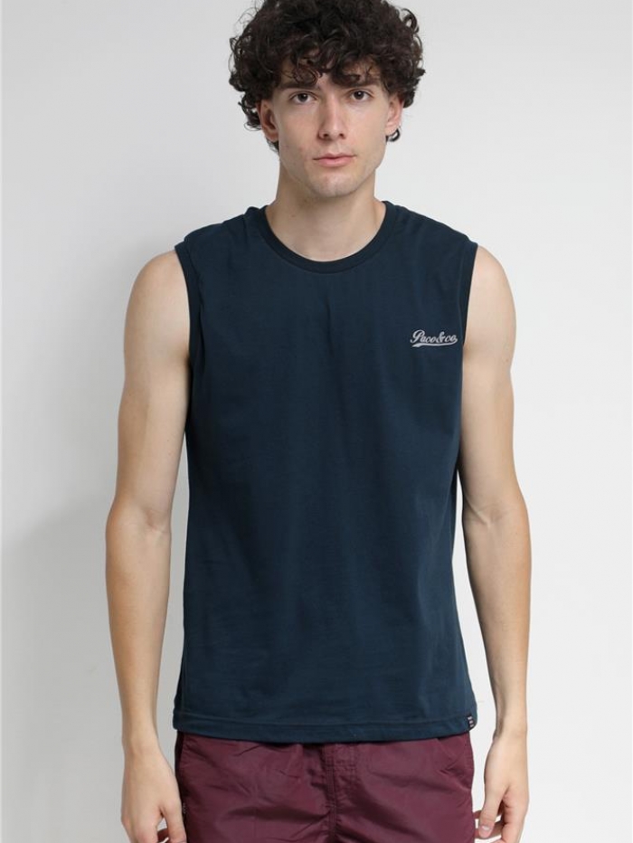 Αμάνικο t-shirt μονόχρωμο Paco