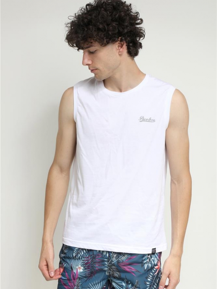 Αμάνικο t-shirt μονόχρωμο Paco