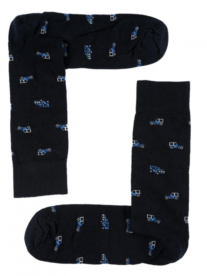 Ανδρικές κάλτσες με σχέδιο αμάξι.
