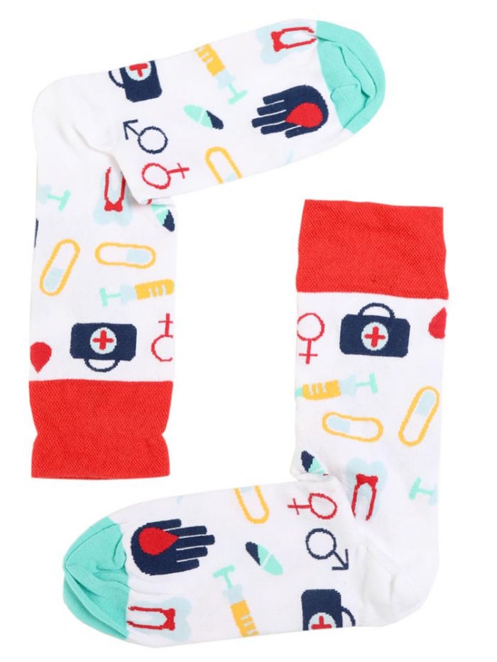 Ανδρικές κάλτσες με σχέδιο φάρμακα.