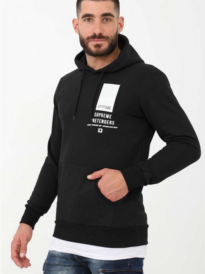 Φούτερ με κουκούλα Attitude.