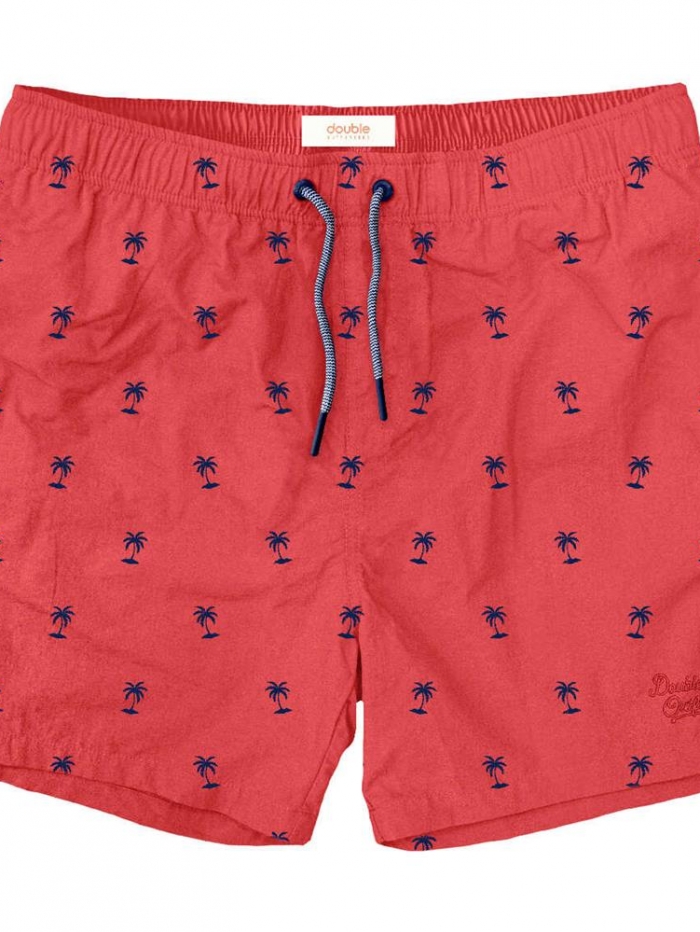 Μαγιό allover print με φοίνικες Double