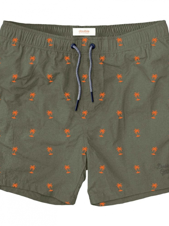 Μαγιό allover print με φοίνικες Double