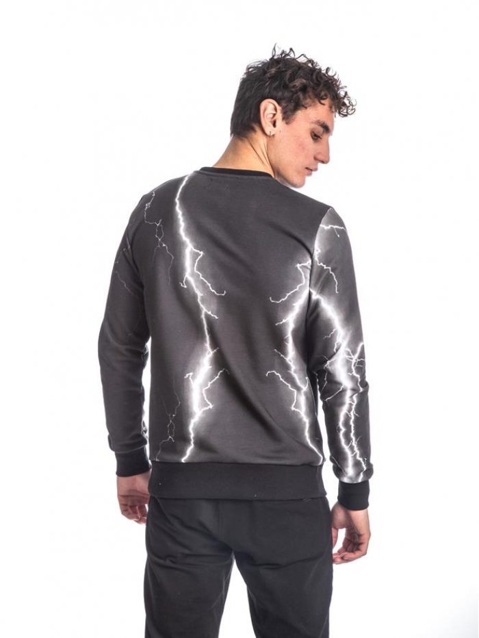 Μπλούζα φούτερ μπατίκ με λαιμόκοψη Paco