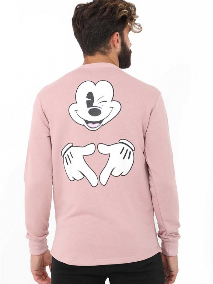 Μπλούζα φούτερ σε λαιμόκοψη Attitude.