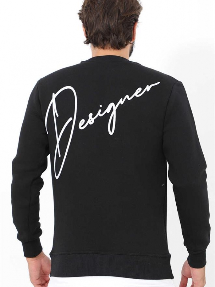 Μπλούζα φούτερ σε λαιμόκοψη Attitude.