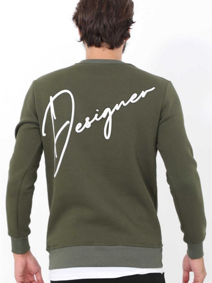 Μπλούζα φούτερ σε λαιμόκοψη Attitude.