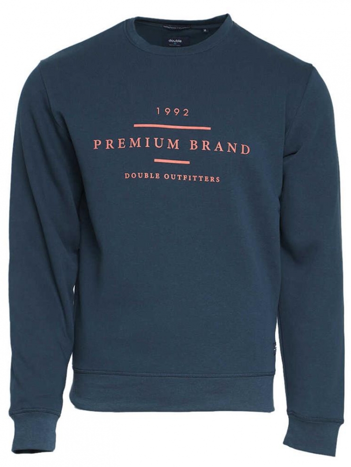 Μπλούζα φούτερ σε λαιμόκοψη Double