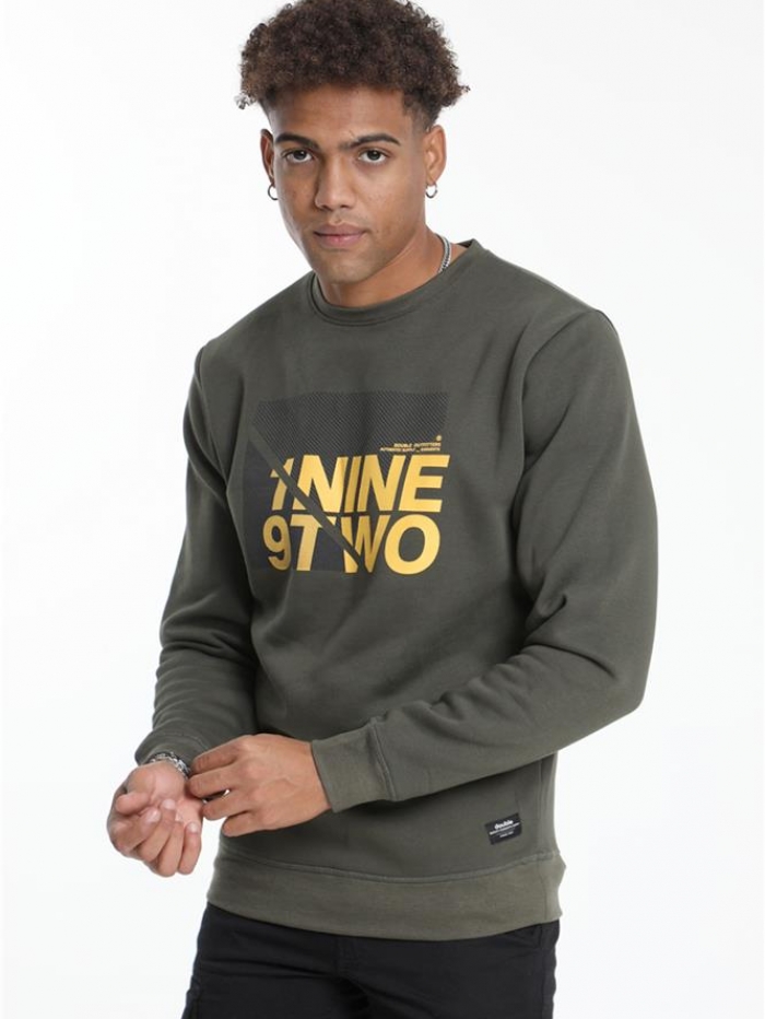 Μπλούζα φούτερ σε λαιμόκοψη Double.