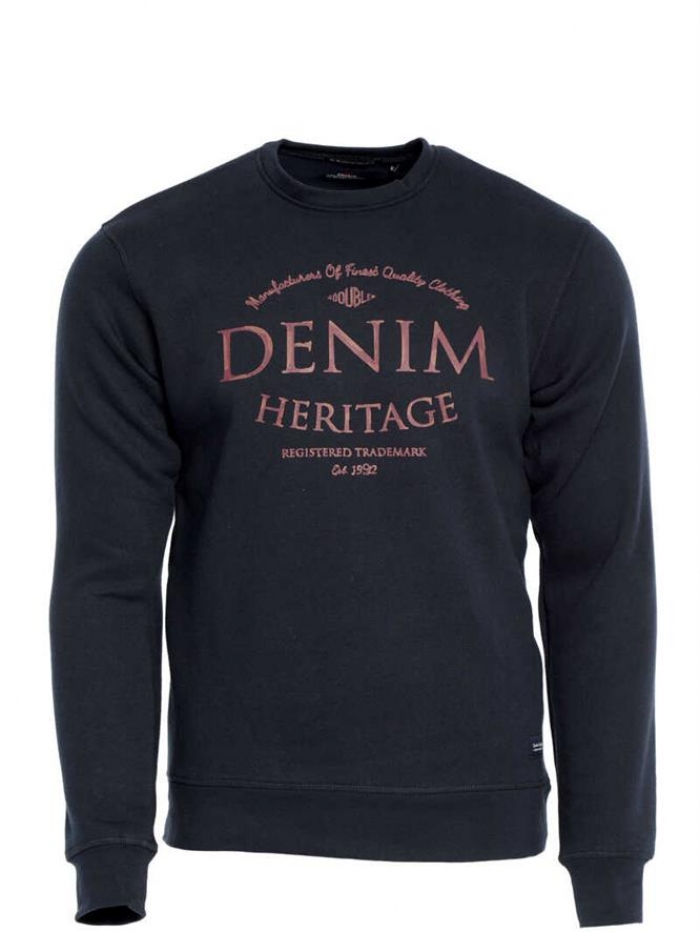 Μπλούζα φούτερ σε λαιμόκοψη Double.