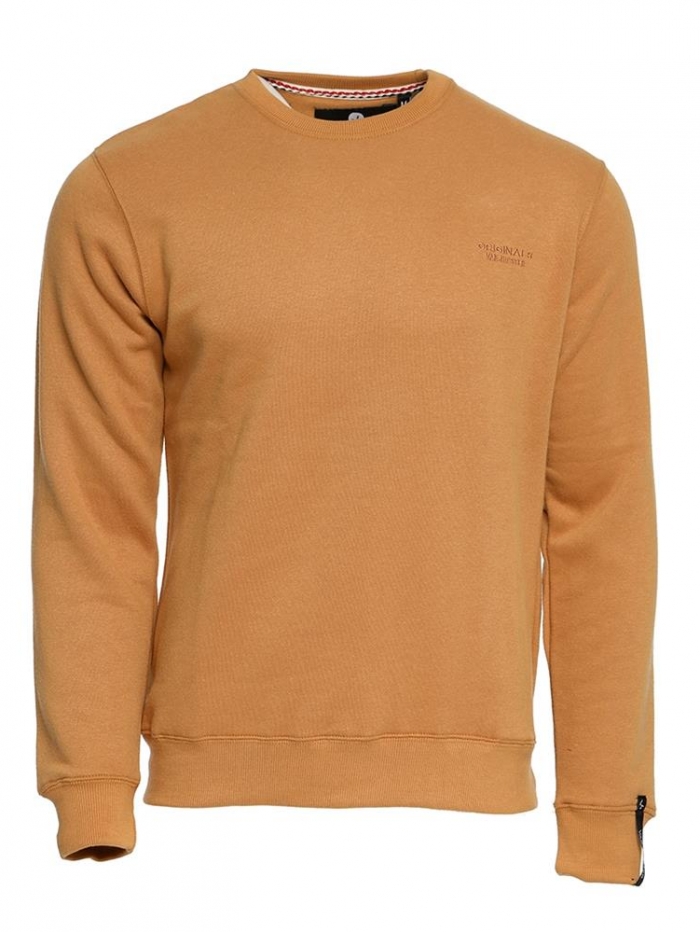 Μπλούζα φούτερ σε λαιμόκοψη, μονόχρωμη Van Hipster.