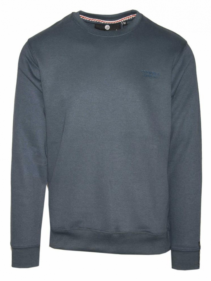 Μπλούζα φούτερ σε λαιμόκοψη, μονόχρωμη Van Hipster.