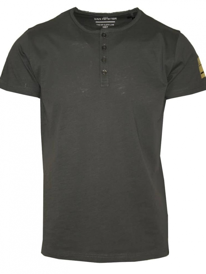 Μπλούζα κοντομάνικη, φλάμα με κουμπιά Van Hipster