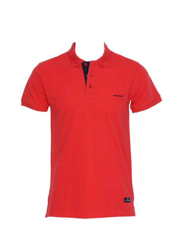Μπλούζα κοντομάνικη, μονόχρωμη, polo Van Hipster