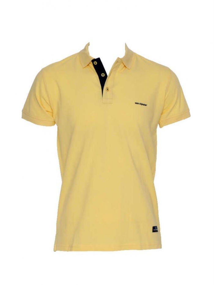Μπλούζα κοντομάνικη, μονόχρωμη, polo Van Hipster