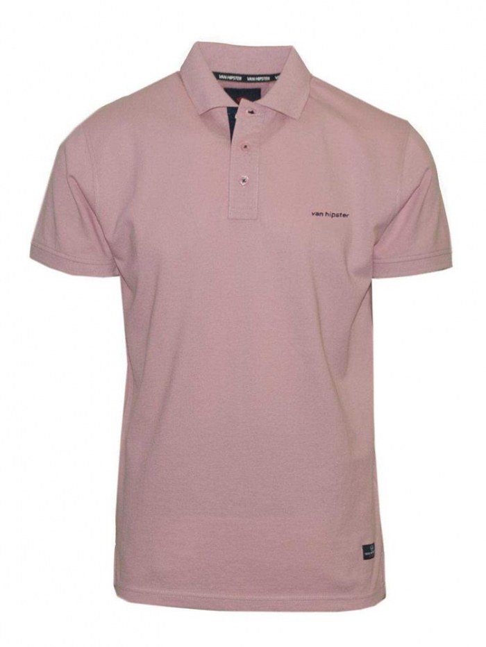 Μπλούζα κοντομάνικη, μονόχρωμη, polo Van Hipster