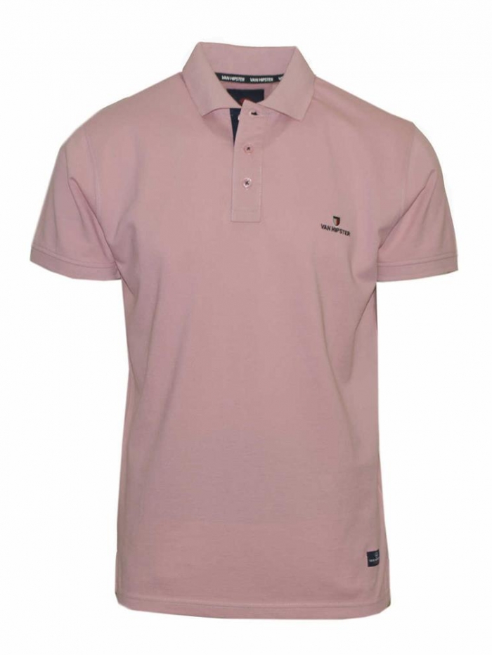 Μπλούζα κοντομάνικη, μονόχρωμη, polo Van Hipster
