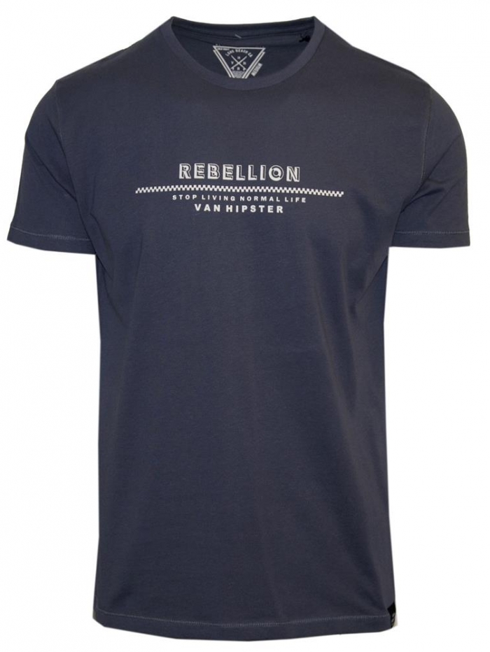 Μπλούζα κοντομάνικη, βαμβακερή με στάμπα Van Hipster