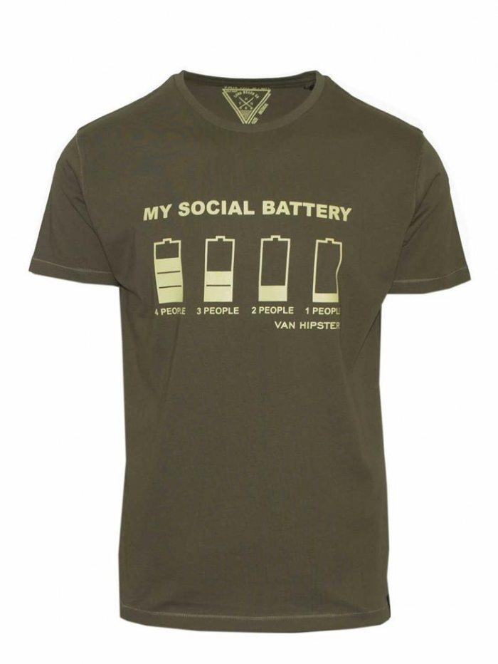 Μπλούζα κοντομάνικη, βαμβακερή με στάμπα Van Hipster