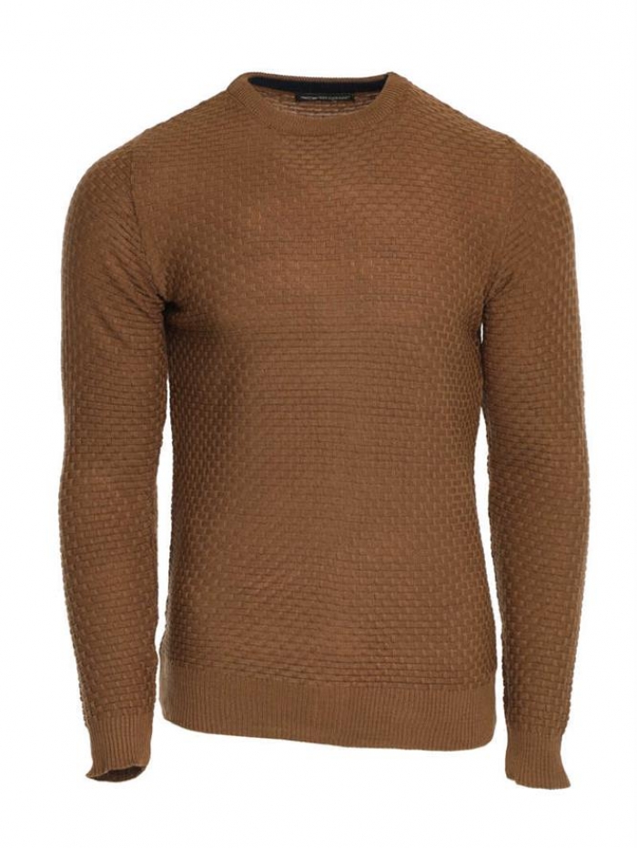 Μπλούζα πλεκτή με κύβους σε λαιμόκοψη