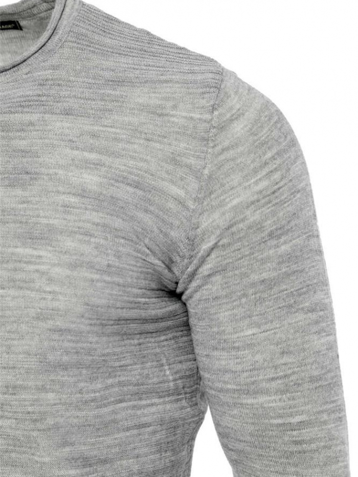 Μπλούζα πλεκτή με ρίγα σε λαιμόκοψη