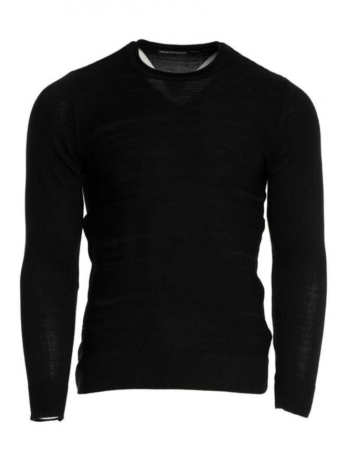 Μπλούζα πλεκτή με ρίγα σε λαιμόκοψη