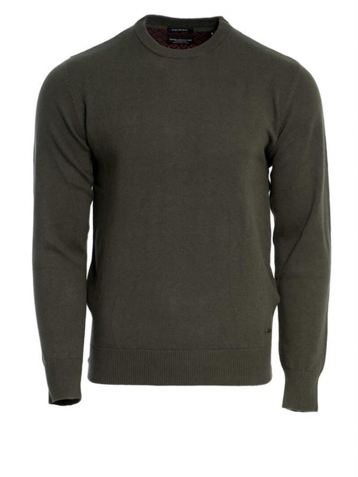 Μπλούζα πλεκτή βαμβακερή σε λαιμόκοψη Double.