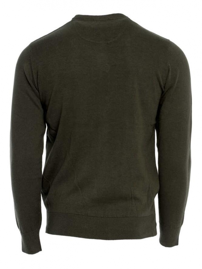 Μπλούζα πλεκτή βαμβακερή σε λαιμόκοψη Double.