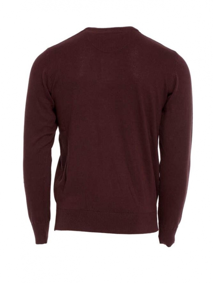 Μπλούζα πλεκτή βαμβακερή σε λαιμόκοψη Double.