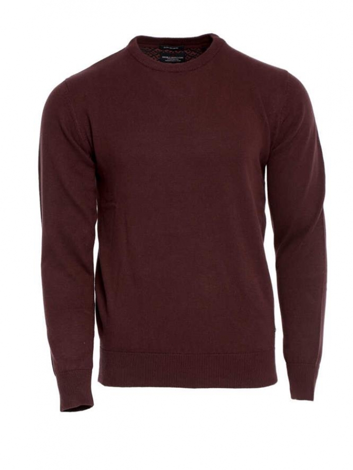 Μπλούζα πλεκτή βαμβακερή σε λαιμόκοψη Double.