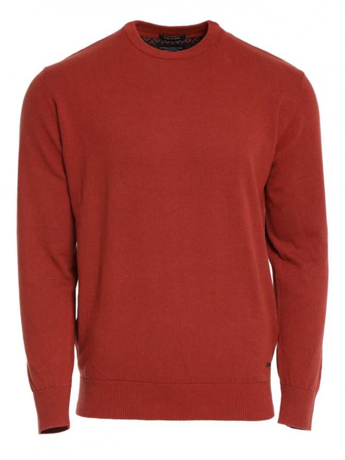 Μπλούζα πλεκτή βαμβακερή σε λαιμόκοψη Double.