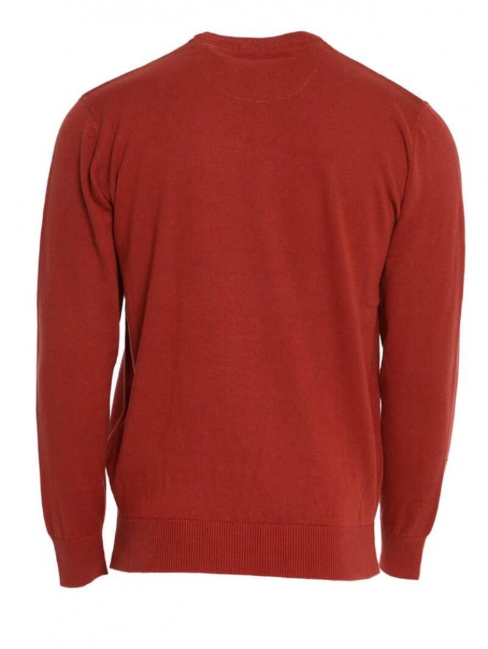 Μπλούζα πλεκτή βαμβακερή σε λαιμόκοψη Double.