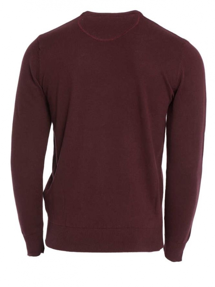 Μπλούζα πλεκτή βαμβακερή σε λαιμόκοψη Double.