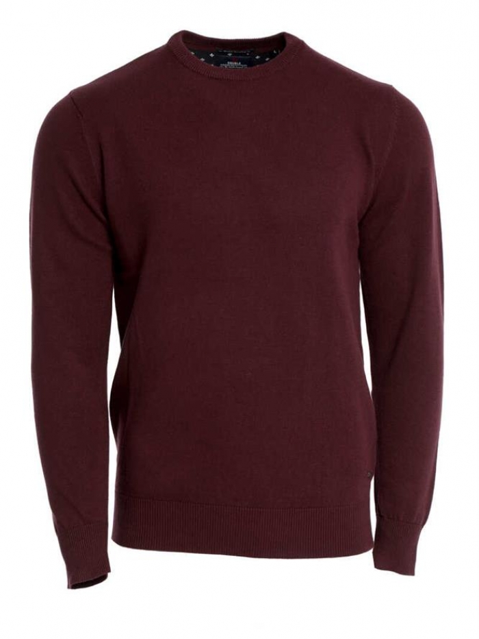 Μπλούζα πλεκτή βαμβακερή σε λαιμόκοψη Double.