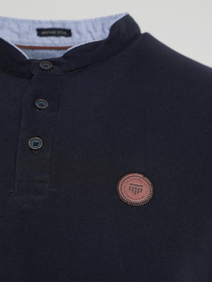 Μπλούζα polo με mao γιακά Double.