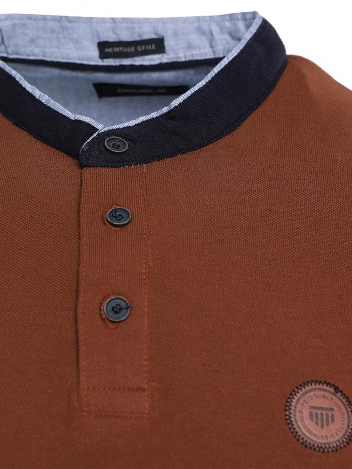 Μπλούζα polo με mao γιακά Double.