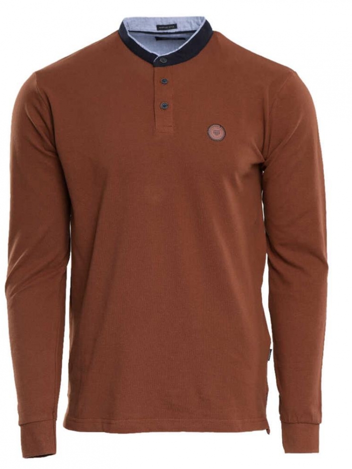 Μπλούζα polo με mao γιακά Double.