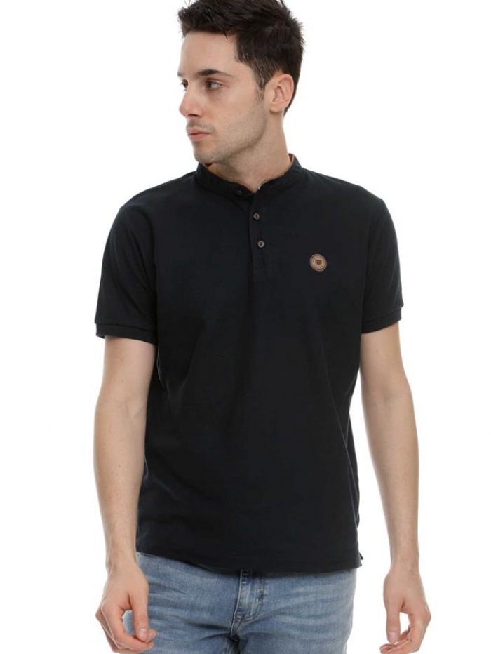 Μπλούζα polo με mao γιακά Double