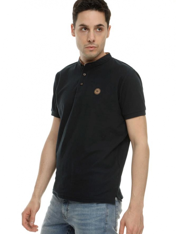 Μπλούζα polo με mao γιακά Double