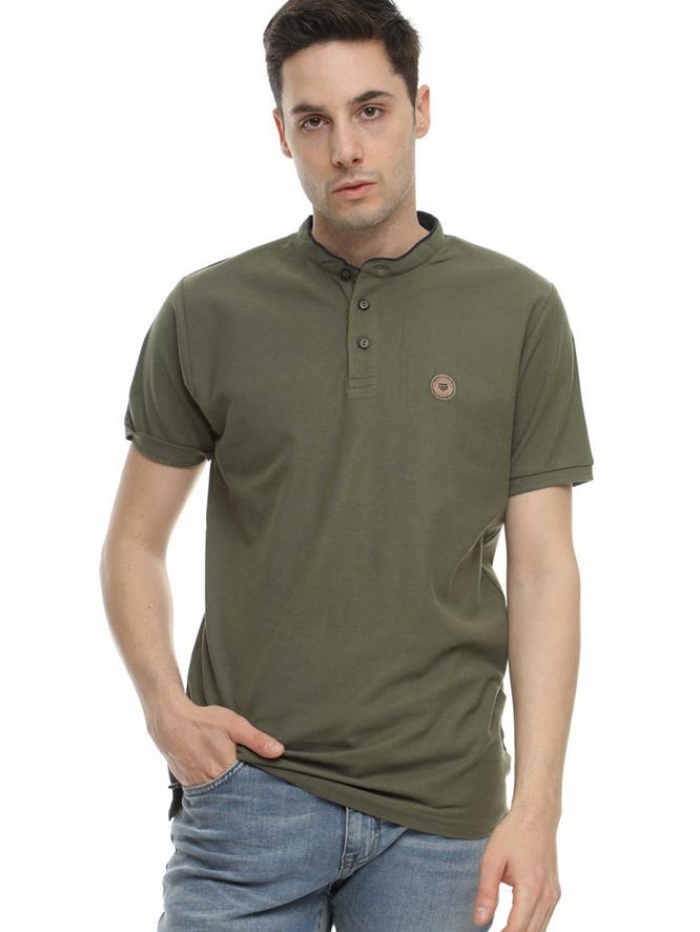 Μπλούζα polo με mao γιακά Double