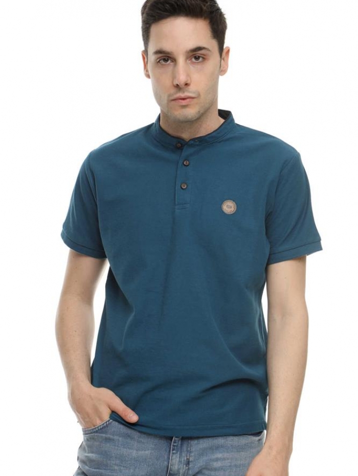 Μπλούζα polo με mao γιακά Double