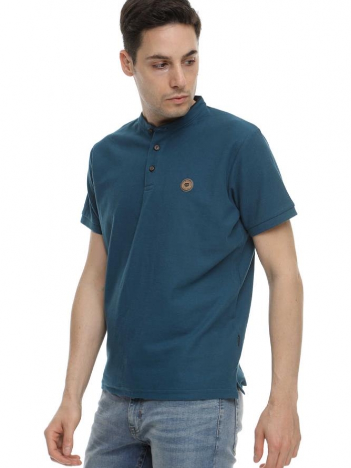 Μπλούζα polo με mao γιακά Double