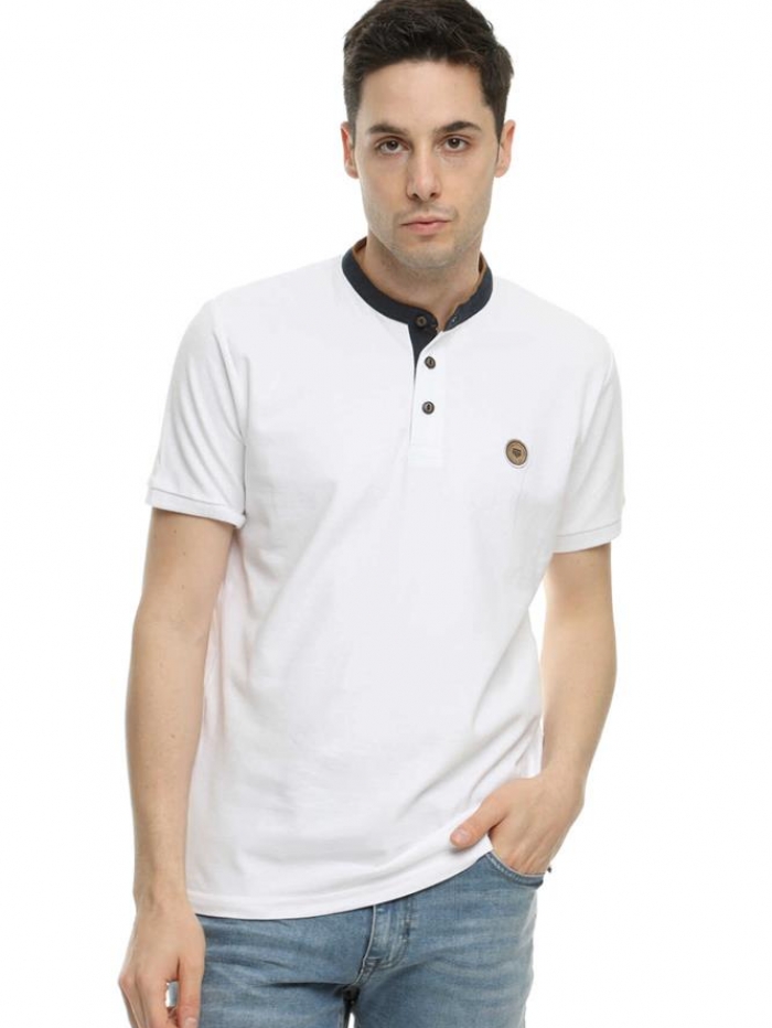 Μπλούζα polo με mao γιακά Double