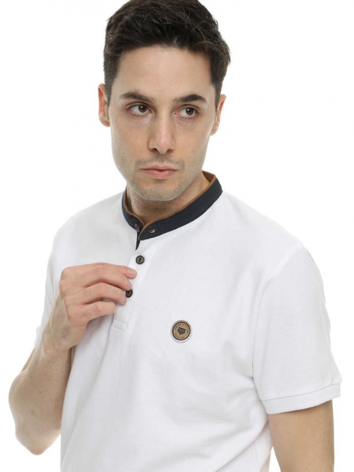 Μπλούζα polo με mao γιακά Double