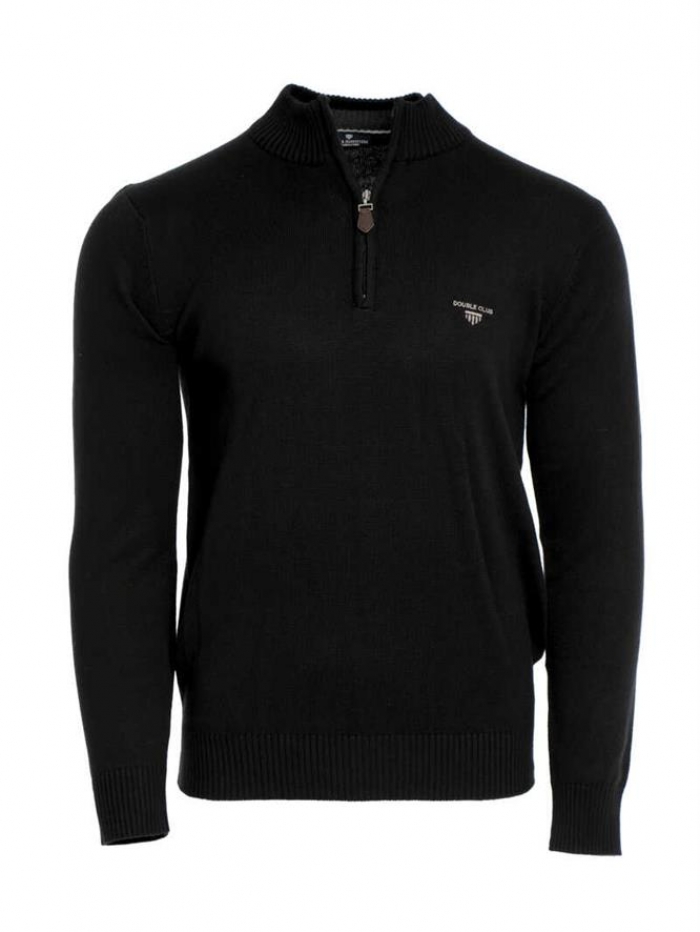 Μπλούζα βαμβακερή με φερμουάρ Double