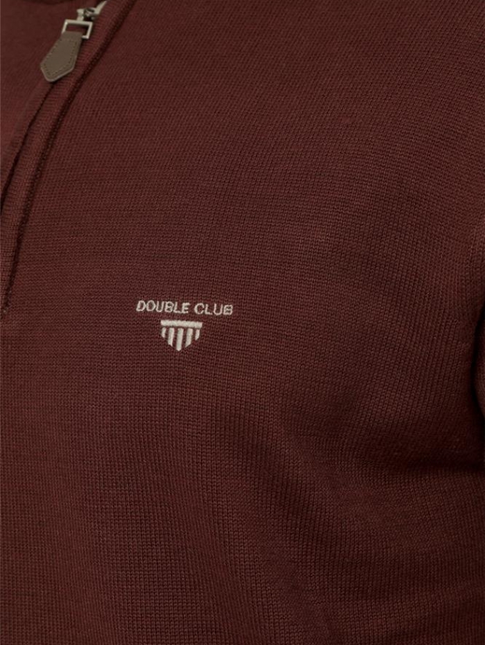 Μπλούζα βαμβακερή με φερμουάρ Double