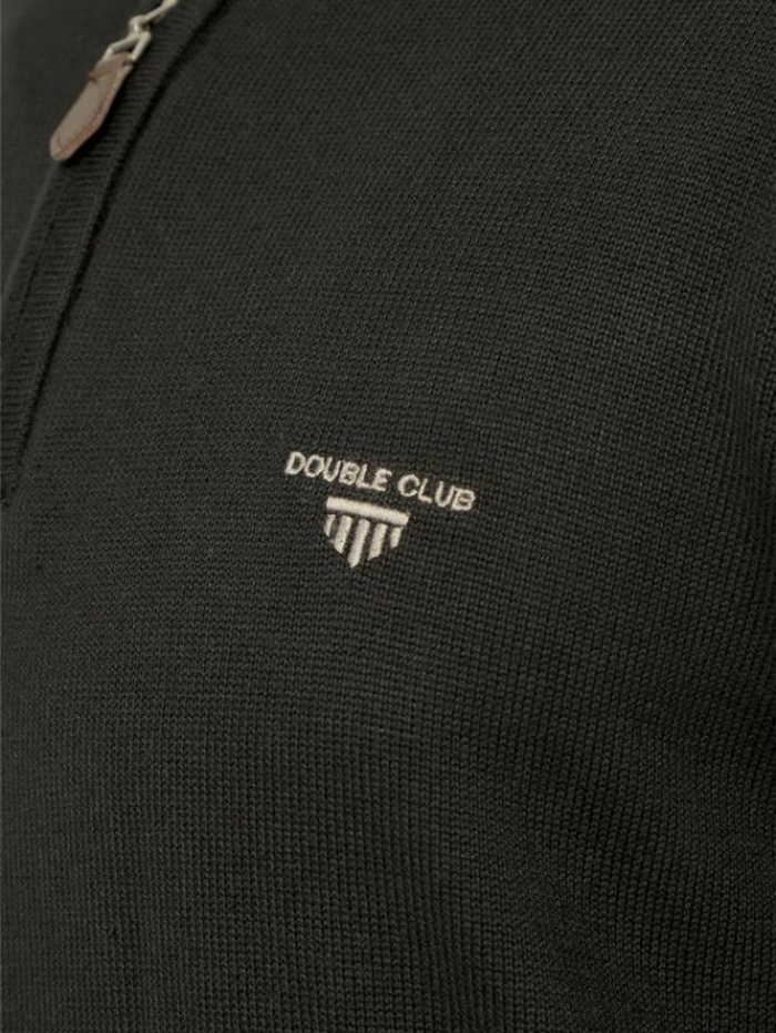 Μπλούζα βαμβακερή με φερμουάρ Double