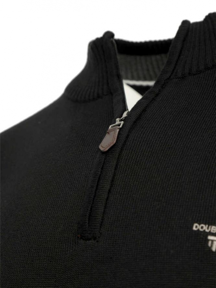 Μπλούζα βαμβακερή με φερμουάρ Double