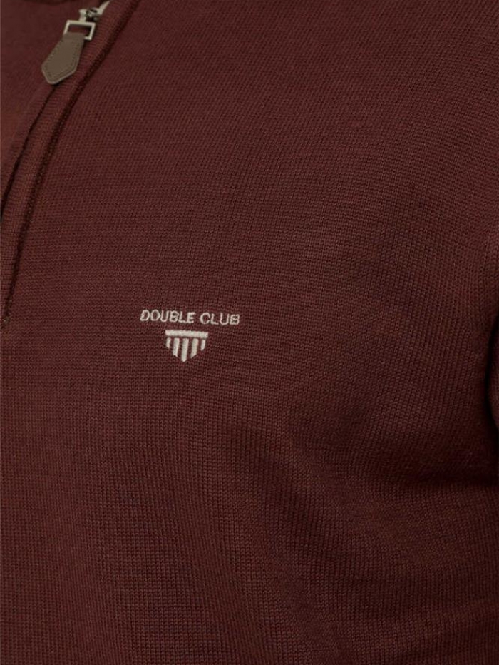 Μπλούζα βαμβακερή με φερμουάρ Double